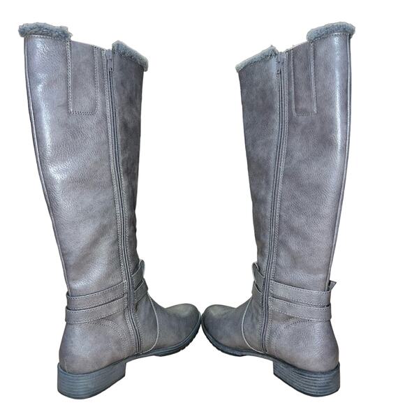 Naturalizer Garrison Cozy Womens Faux Leather Tall Knee-High Boots Gray size 9 - Picture 6 of 11